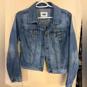 Old Navy Women's Classic Blue Jean Jacket Crop